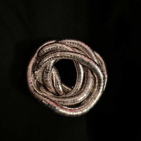 Bundle of 2 Flexible Silver Color “Snake” Multi-Use Jewelry - Necklace/Bracelet - Picture 15 of 17